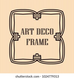Vintage retro frame in Art Deco style. Template for design