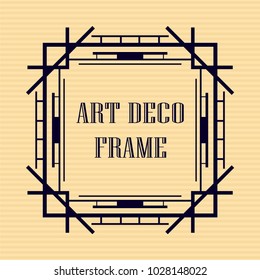 Vintage retro frame in Art Deco style. Template for design