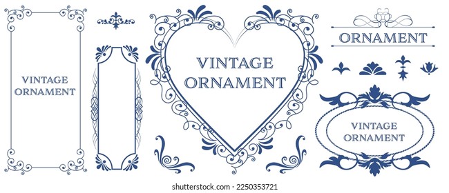 Vintage, retro frame with oriental pattern.  certificate background, certificate border.