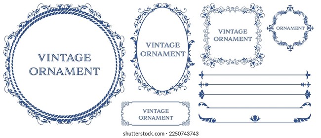 Vintage, retro frame with oriental pattern.  certificate background, certificate border.