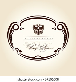 vintage retro frame ornament vector illustration