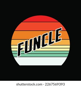 Vintage Retro Funcle Fun Funny Uncle