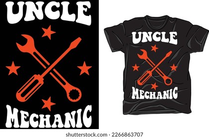 Vintage Retro Funny Shirt, Uncle Mechanic Tee, Mechanical Engineer Classic T-Shirt, Graphic Design Colorful Printed Tee