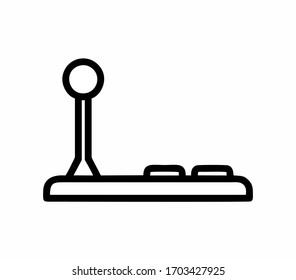 vintage or retro gaming joystick or controller isolated vector for sign, logo, apps or website