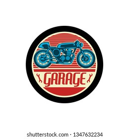 Vintage Retro Garage Logo Template Vector