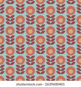 Vintage Retro Geometric Seamless Pattern for Fabric 01, geometric floral,Abstract flower, Vintage style.Design for Digital paper,Fabric print,Textile,Wallpaper,Packaging,wrapping paper,Home decor.

