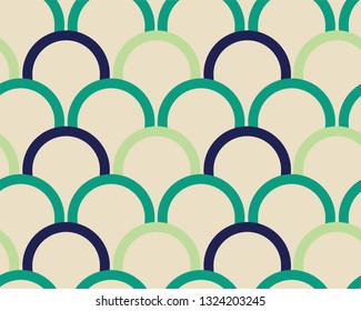 Vintage, retro and geometric seamless vector pattern