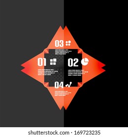 Vintage retro geometric template for infographics | business background | numbered banners | business lines | graphic website layout vector