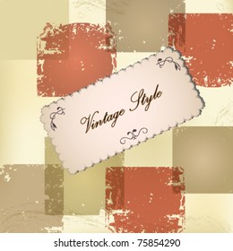 Vintage retro grunge template with place for text