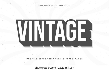 vintage retro grunge texture style editable colorful vector text effect alphabet font typography