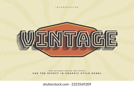 vintage retro grunge texture style editable colorful vector text effect alphabet font typography