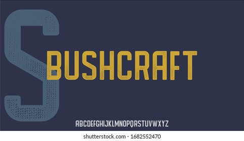 VINTAGE RETRO WITH GRUNGE TEXTURE vector font alphabet set