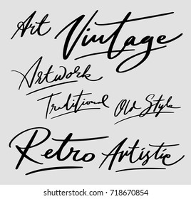 Vintage and retro hand written typography. Ready to use it. Good use for logotype symbol cover label product brand poster title or any graphic design you want 
