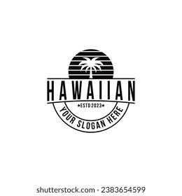 vintage retro hawaiian logo design ideas