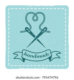 Vintage retro hipster handmade emblem badge design style. Vector illustration
