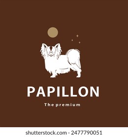 vintage retro hipster papillon logo vector outline silhouette art icon
