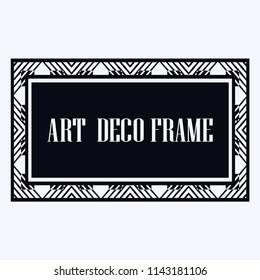 Vintage retro invitation in Art Deco style. Art deco border and frame. Creative template in style of 1920s. Vector illustration. EPS 10