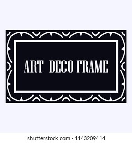 Vintage retro invitation in Art Deco style. Art deco border and frame. Creative template in style of 1920s. Vector illustration. EPS 10