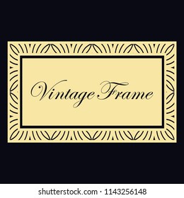 Vintage retro invitation in Art Deco style. Art deco border and frame. Creative template in style of 1920s. Vector illustration. EPS 10