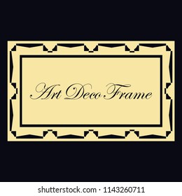 Vintage retro invitation in Art Deco style. Art deco border and frame. Creative template in style of 1920s. Vector illustration. EPS 10
