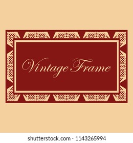 Vintage retro invitation in Art Deco style. Art deco border and frame. Creative template in style of 1920s. Vector illustration. EPS 10