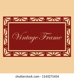 Vintage retro invitation in Art Deco style. Art deco border and frame. Creative template in style of 1920s. Vector illustration. EPS 10