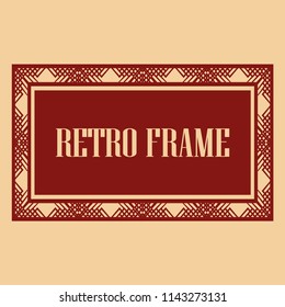 Vintage retro invitation in Art Deco style. Art deco border and frame. Creative template in style of 1920s. Vector illustration. EPS 10