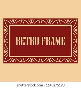 Vintage retro invitation in Art Deco style. Art deco border and frame. Creative template in style of 1920s. Vector illustration. EPS 10