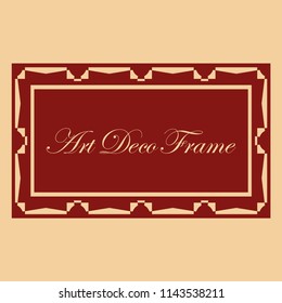 Vintage retro invitation in Art Deco style. Art deco border and frame. Creative template in style of 1920s. Vector illustration. EPS 10