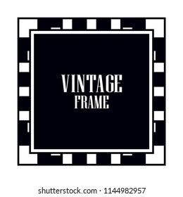 Vintage retro invitation in Art Deco style. Art deco border and frame. Creative template in style of 1920s. Vector illustration. EPS 10
