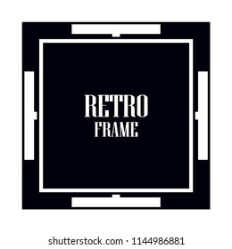 Vintage retro invitation in Art Deco style. Art deco border and frame. Creative template in style of 1920s. Vector illustration. EPS 10