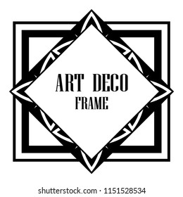 Vintage retro invitation in Art Deco style. Art deco border and frame. Creative template in style of 1920s. Vector illustration. EPS 10