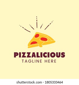 Vintage Retro Italian Slice Pizza Logo design inspiration