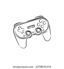 Vintage-Retro-Joystick-Gamepad-Videospielcontroller Vektorgrafik-Design