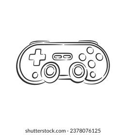 Vintage retro joystick gamepad video game controller vector illustration design
