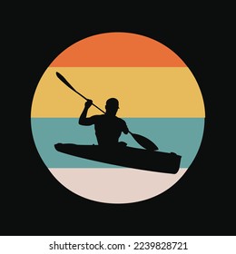 Vintage Retro Kayak funny t-shirt design