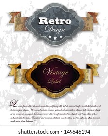 Vintage, retro, label