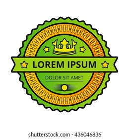 Vintage Retro label. Circle Logo Vector.