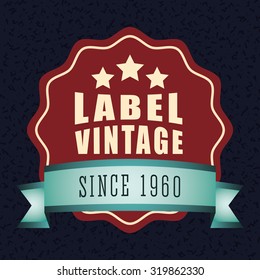 Vintage and retro label design, vector illustration