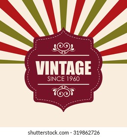 Vintage and retro label design, vector illustration