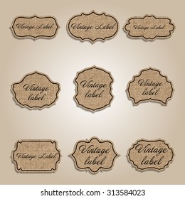 vintage and retro labels