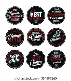 Vintage retro labels map