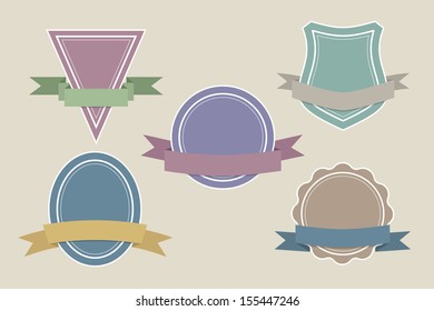 Vintage retro labels set - Vector illustration