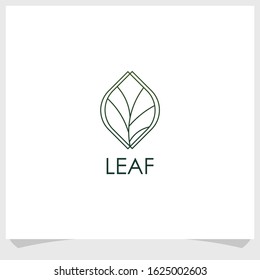 vintage retro leaf logo design vector, nature elements brand logo design template