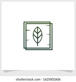 vintage retro leaf logo design vector, nature elements brand logo design template