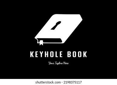 Diseño del logotipo de seguridad secreta para el vintage Retro Lock Keyhole Book for Education