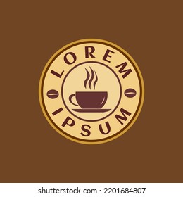 Vintage Retro Logo Design Template Suitable For Restaurant  Cafe or Coffee Shop