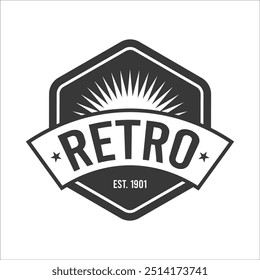 Modelo de design de logotipo retro vintage. Logotipo vintage isolado em fundo branco