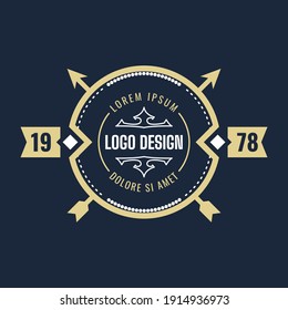 vintage retro logo emblem, vector emblem, sign vector, label stamp