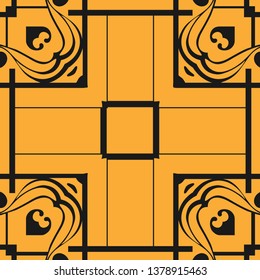 Vintage retro modern art deco ornamental seamless pattern